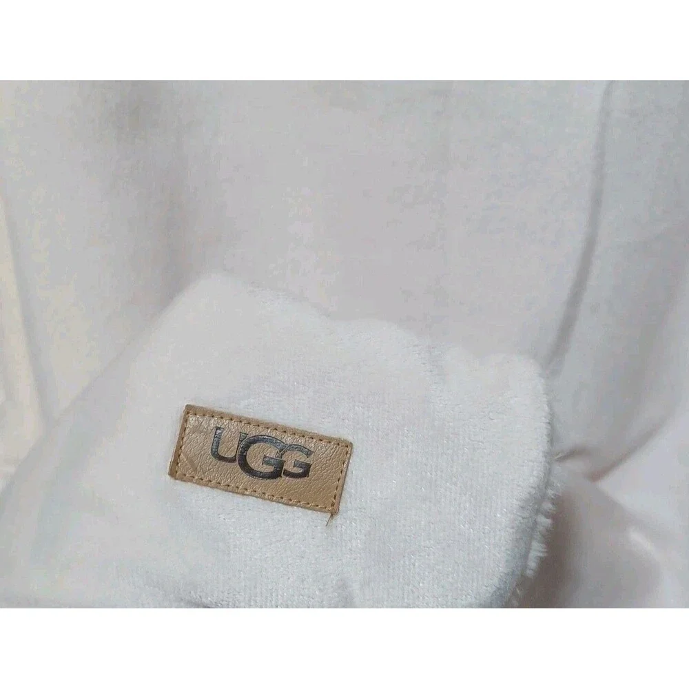 Ugg Pillowcase Furry Plush Off White Cream King Ultra Soft Logo Brown Tag